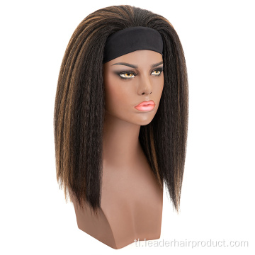 16 Inches Kinky Curly Synthetic Headband Highlight Wig